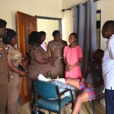 GNFS Leadership Visits Injured Firefighter in Koforidua to Reaffirm Commitment to Personnel Welfare