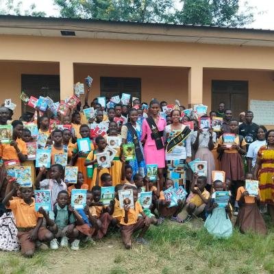 Mama Avenor Donates Educational Materials to Basic Schools in Akatsi South